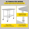 Mophorn Stainless Steel Work Table 36x24 Inch with 4 Wheels