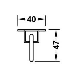 Häfele 805.12 Clothes Hanging Rail Extendible with Sliding Guide Can Be Screwed Under a Wardrobe Shelf, 350 mm