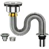 P-Trap, 201 stainless steel flexible sink pipe replacement kit, kitchen