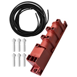 6 Exits Igniter Kit Fit for GE Whirlpool Maytag, Gas Range Cooktop Spark Module 110/120V/240V with 6 Spark Ceramic Electrodes and Wires Cable 36 Inch, Electronic Pulse Ignitor Replace WB13X24741