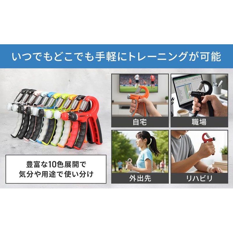 Spogear Hand Grips, Grip Strength, Training, Muscle Training, Variable Gripper,