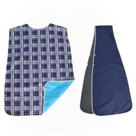 ORANGAROOS Adult Bibs-2 Pcs Washable Clothing Protectors for Elderly Seniors and Disabled | Waterproof Adult Bibs for Women & Men(XL)