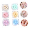 Beavorty Nail Art Beads of Gradient Flower Patches for Manicure
