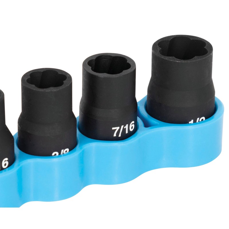 Spyder 6-Piece 3/8-Inch Drive SAE/Metric Extractor Impact Socket Set with
