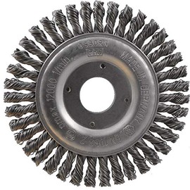 Osborn Dronco 2906026501 Wheel Brush for Angle Grinder, Twist Knotted Steel Wire, 0.50 mm Fill, 6 mm Width, 19 mm Bristle, 115 mm Diameter (Pack of 12)