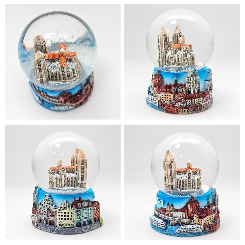Mini snow globe Regensburg Cathedral St. Peter Danube Bank, Arnufplatz
