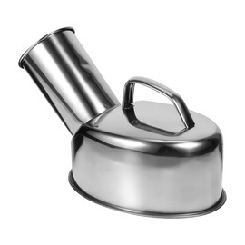 Healvian Stainless Steel Urinal Potty Bedpans Pee Urinals for Men Spill Proof Chamber Pot for Elderly Patients and Camping Hospital