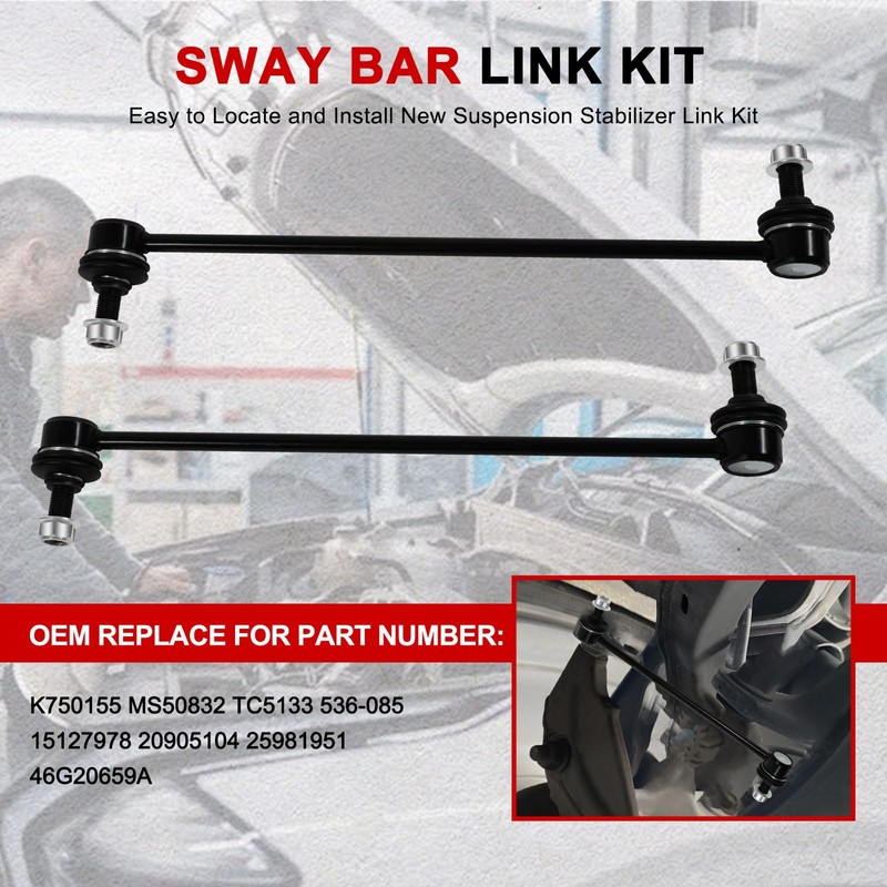 GPMMWPG 2Pcs K750188 K750189 Front Sway Bar Link Kit Compatible