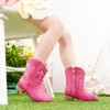 Parrosoo Toddler Cowboy Boots Big Girls Cowgirl Boots Pink Kids