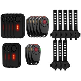 NineLeaf Car Alarm System with Remote –113dB Wireless Anti Theft Device,Security Lights for Cars,7 Sensitivity & 3 Volume,LED,Easy Installation, IP66 Waterproof, Long Battery Life for Cars, Bikes,8PK
