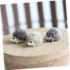 BESPORTBLE 3sets Cartoon Animal Miniature -Resin Hedgehog Ornament Perfect for