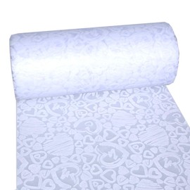 Decorative Pile – Waterproof Table Runner – Table Decoration – with Lotus Effect – Roses and Hearts – 300 mm Width – 55-56
