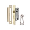 Infinity Decor Fire Rated Electro Brass 3 Lever Mortice Sash