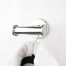 Seachrome Coronado Decorative Bath Wall Mount Double Robe Towel Hook, Stainless Steel, Polished