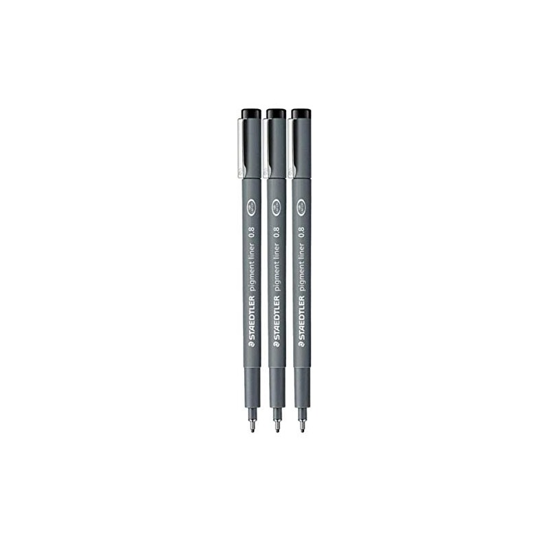 Staedtler 0.8 mm Pigment Liner Fineliner Sketching Drawing Drafting Pens