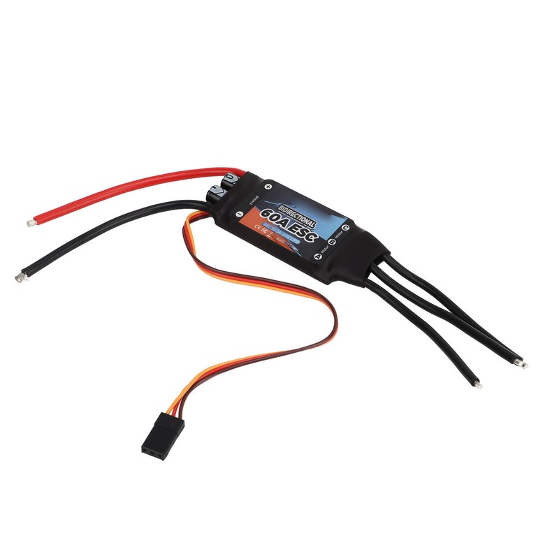 Black 60A Bidirectional Brushless ESC Rapid Response Brushless Electric Speed