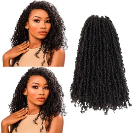 14 Inch 10 Packs Yanky Twist Crochet Hair Pre-twisted Brown Kinky Mini Spring Twist Small Curly Senegalese Twist Braids (4#)