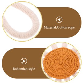 Toyvian Boho Nursery Decor Daisy Flower Woven Macrame Wall Hanging Daisy Decor Flower Wall Decor Bohemian Nursery Home Wall Decor for Kids Nursery Dorm Bedroom Wall Art