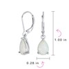 Gemstone Simple White Created Opal Solitaire Pear Shaped Teardrop Dangle