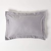 HOMESCAPES Damask Cushion Cover Silver Grey 48 x 74 cm