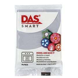 DAS Smart Oven Bake Modelling 56g Clay, Cool Grey, Ideal for Professionals and Hobbyists