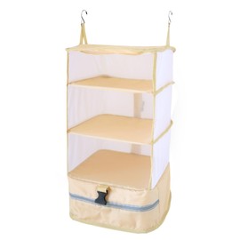 MiaBorsa Travel Pouch, Hanging, Compression Pouch, Closet (Beige, Medium)