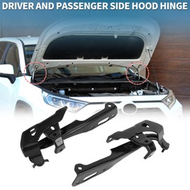 TUCKBOLD Honda Civic 2016-2021 Front Driver Passenger Front Hood Bracket Black 1 Pair