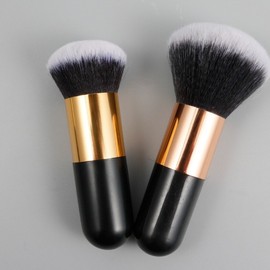 A14 Large Single Gold Daily Makeup Blush and Powder Brush Free Size / Large Plump Black Gold [Mesh Cover Included] 30ea