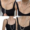 Long Pearl Necklace for Women Multi Strand Layered Pearl Necklaces