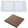 Chocolate World CF0811 Polycarbonate Chocolate Mold with 2 Smooth-Square-Tablet Cavities,