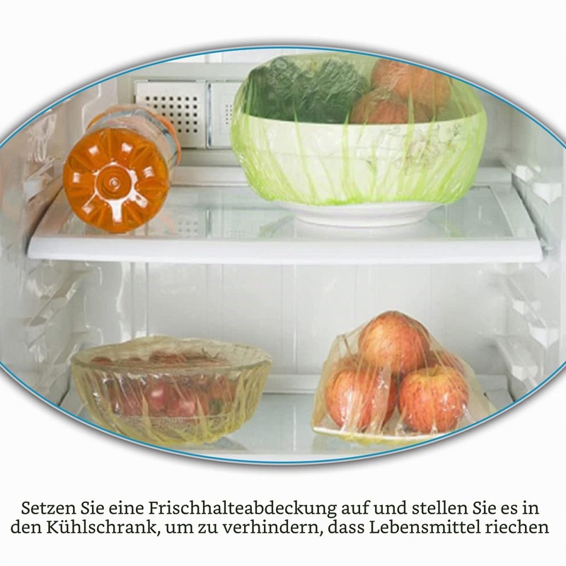 Plastic Food Cover, Pack of 60 Bowls, Cups Covers, Reusable