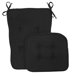 Klear Vu Embrace Rocking Chair Pad Set, 16L x 17.5W x 2H, and Back Measures 25L x 20W, Black