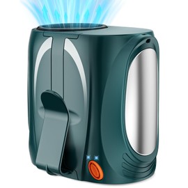 AI Portable Waist Fan, 6-Speed 16000RPM Strong Turbo Airflow, 40H Max Cooling Battery Powered Personal Fan Rechargeable, Hands-Free for Work, Outdoor, Travel, Gift for Men - Green