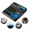 Mini Audio DJ Mixer Live Mixer Bluetooth 5-Channel Stereo Live