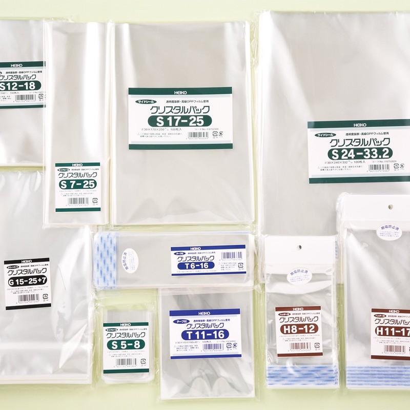 HEIKO OPP Crystal Packs with Tape 100 bags
