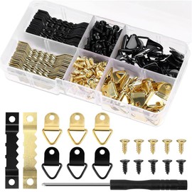 VIVIIHOO Pack of 251 Picture Hooks for Screwing - Hooks for Picture Frames with Screws & Storage Box - Fixings for Pictures & Canvases - Picture Hooks Hanging for Home Office Wall Design