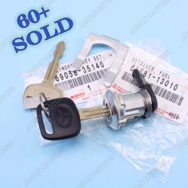 Toyota OEM GENUINE 1995-2004 Toyota TACOMA Fuel Door Lock Cylinder & 2 Keys & Clip SET