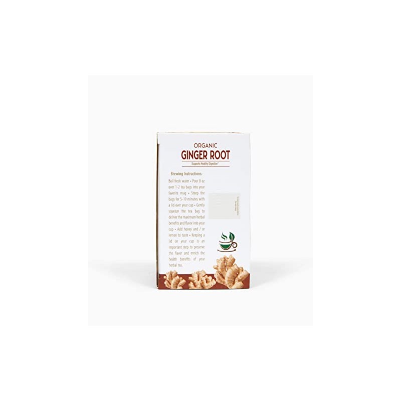 Lifestyle Awareness Organic Ginger Root Tea, Caffeine Free, 20 Count