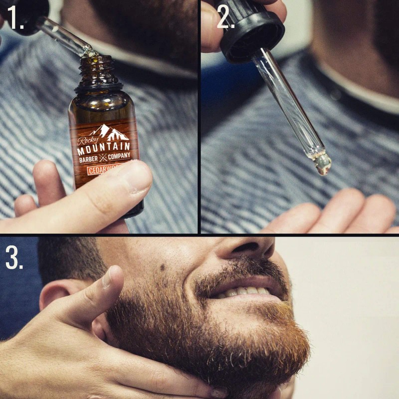 Rocky Mountain Barber Company Aceite Para Barba De Cedro Par