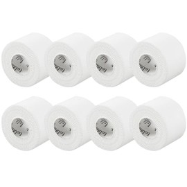 Lobtery (8 Pack) White Athletic Sprorts Tape Very Strong Athletic Tape No Sticky Residue for Athletes, Sport Trainers and First Aid Injury Wrap, Suitable for Fingers Ankles Wrist