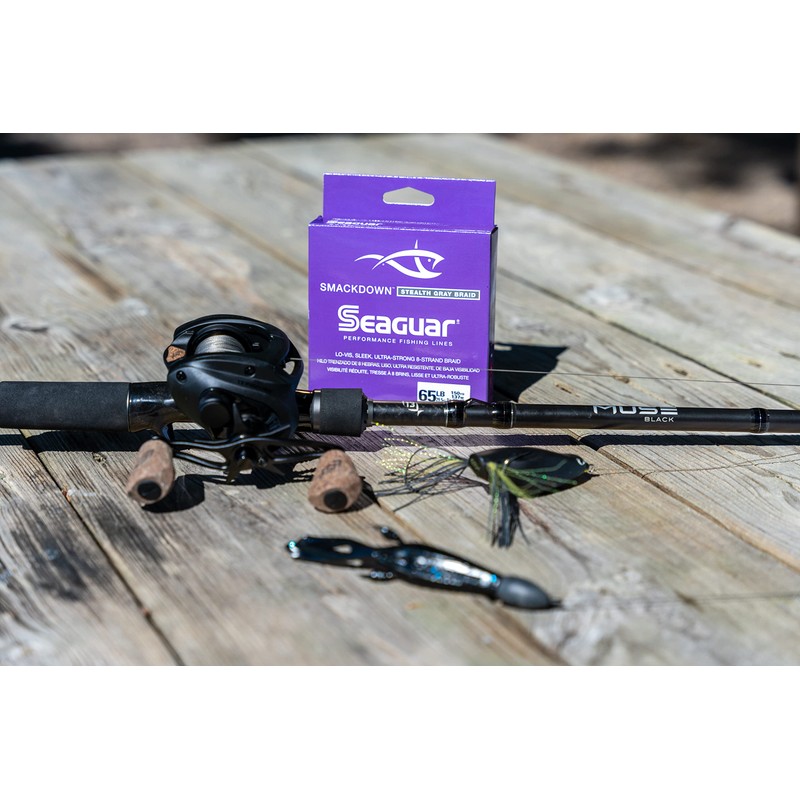 Seaguar Smackdown 100% Fluorocarbon Fishing Line - Flash Green Braid,