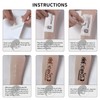 Waterproof Tattoo Stickers for Men and Women Black Taoist Amulet