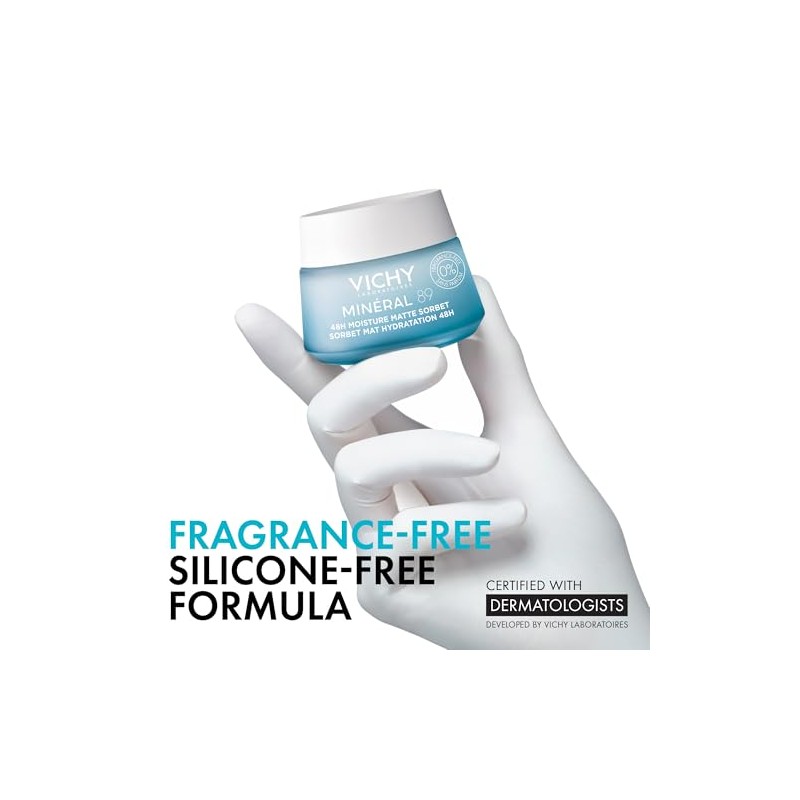 Vichy Minéral 89 Gel Matificante Dermatológico, Piel Mixta a Grasa,