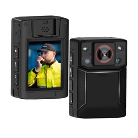 FEAMER Mini Body Camera Video Recorder, Waterproof & Loop Record HD 1080P, 10-12 HR Battery Life Wearable Police Cam for Home, Outdoor, Law Enforcement, Security Guard，Built-in 128GB Memory Card