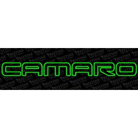 Camaro Outline Decal 4" x 40" by Pristine Signs & Graphics LLC (Lime Green)