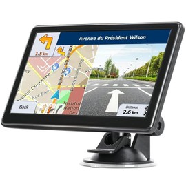 GPS Navigation for Car Truck RV 7 Inch - 2025 Maps with Live Navigation, Custom Truck Routing, Speed Alerts, Free Lifetime Updates