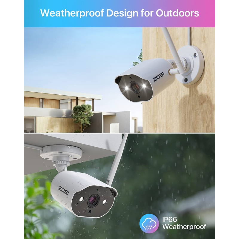 ZOSI 3MP Add-on WLAN Surveillance Camera, Additional Camera Replacement Camera