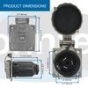 Conntek 50 Amp 125/250 Volt RV Marine Power Inlet -