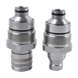 YFANTPA Male Female Flat Face Coupler Kit 373-6967 373-6968 for Caterpillar CAT 226D 232D 236D 239D 242D 906K 907K 908K Loader