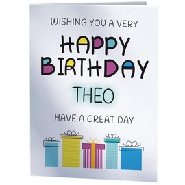 Happy Birthday Theo - Birthday Card For Theo